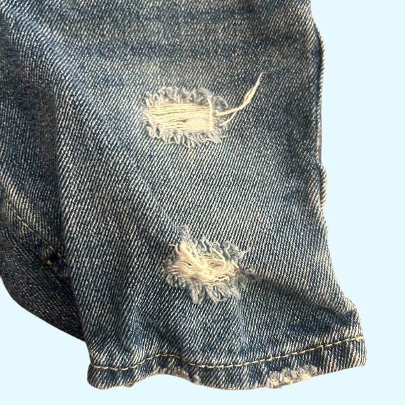 Boys 511 Slim Levi’s Jean Shorts Adjustable Long Distressed Size 4 - Picture 2 of 6